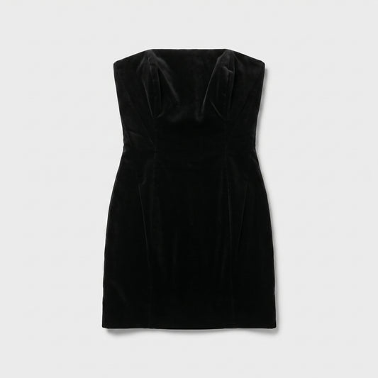 Strapless Velvet Mini Dress