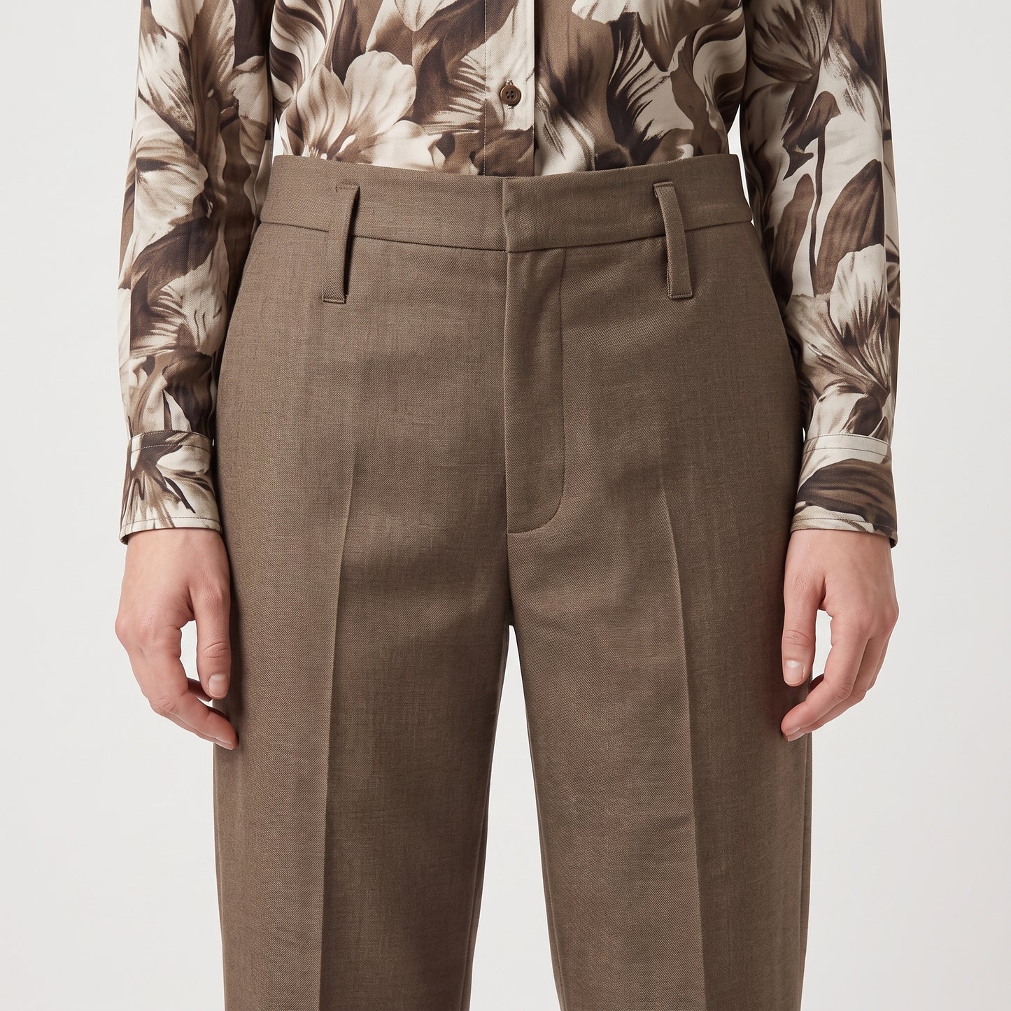 Tailored Brown Wool Trousers