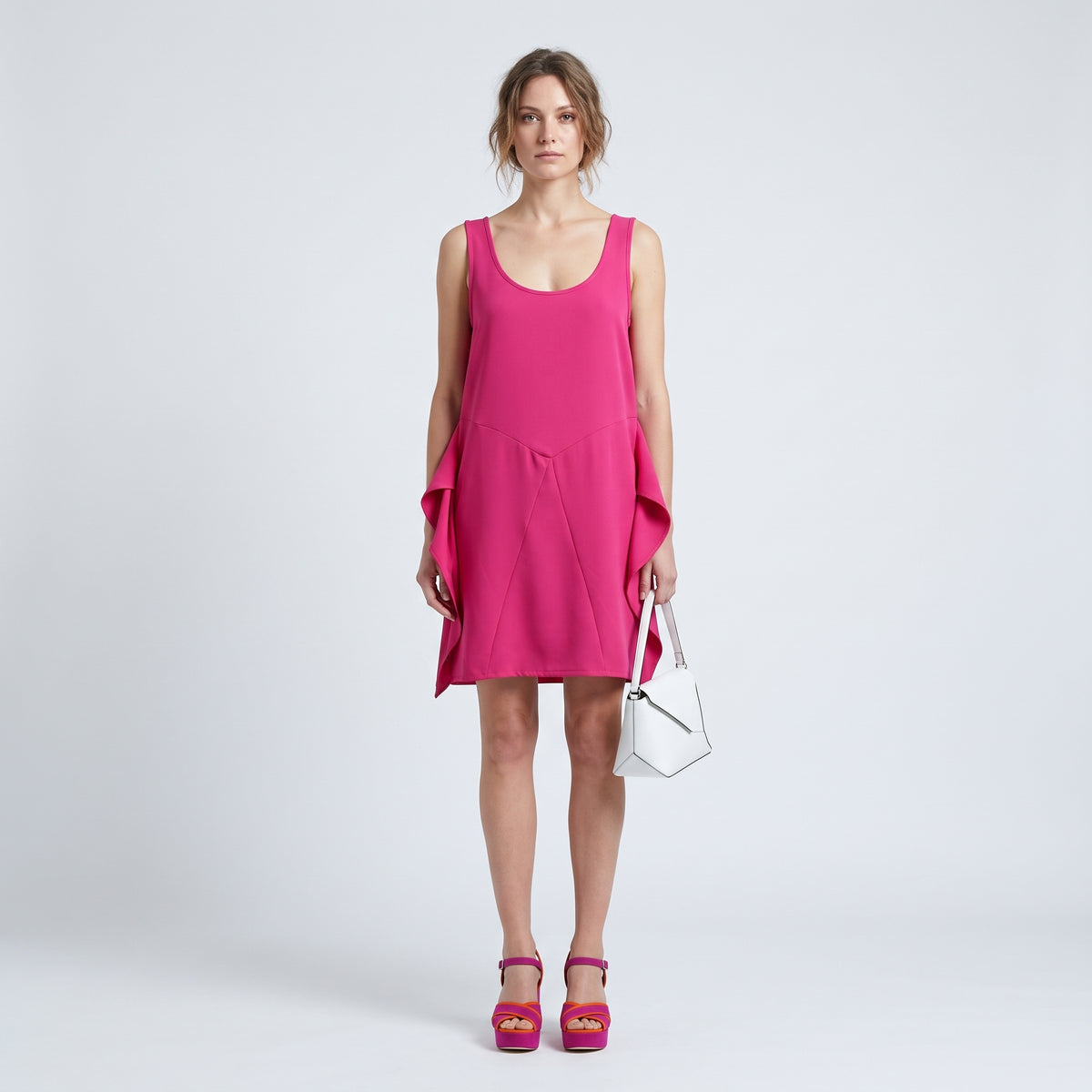 Vibrant Structured Sculpted Mini Dress