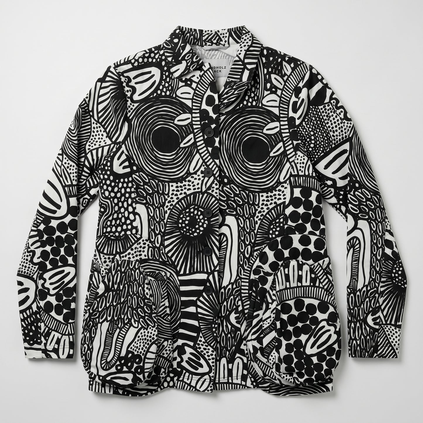 Monochrome Graphic Print Jacket