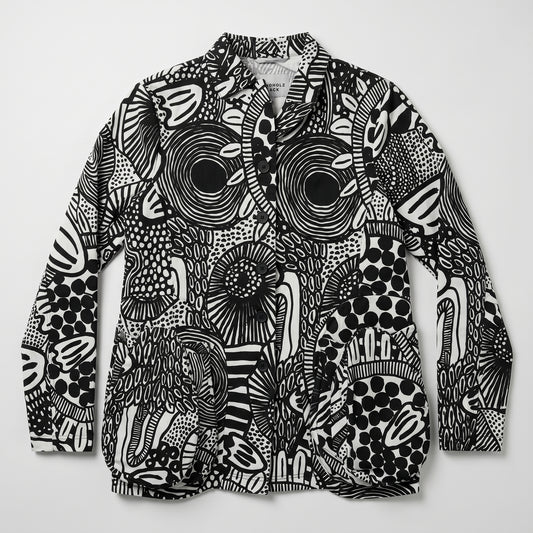 Monochrome Graphic Print Jacket
