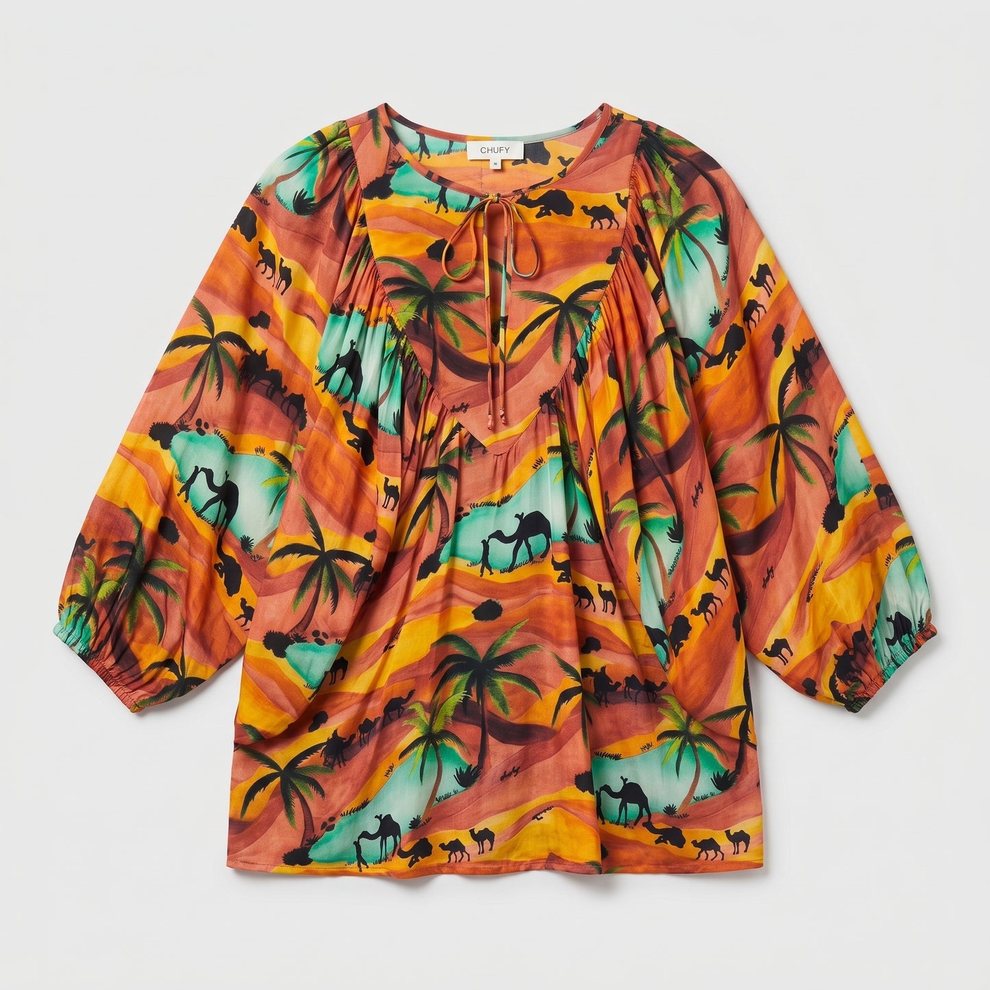 Printed Desert Landscape Blouse