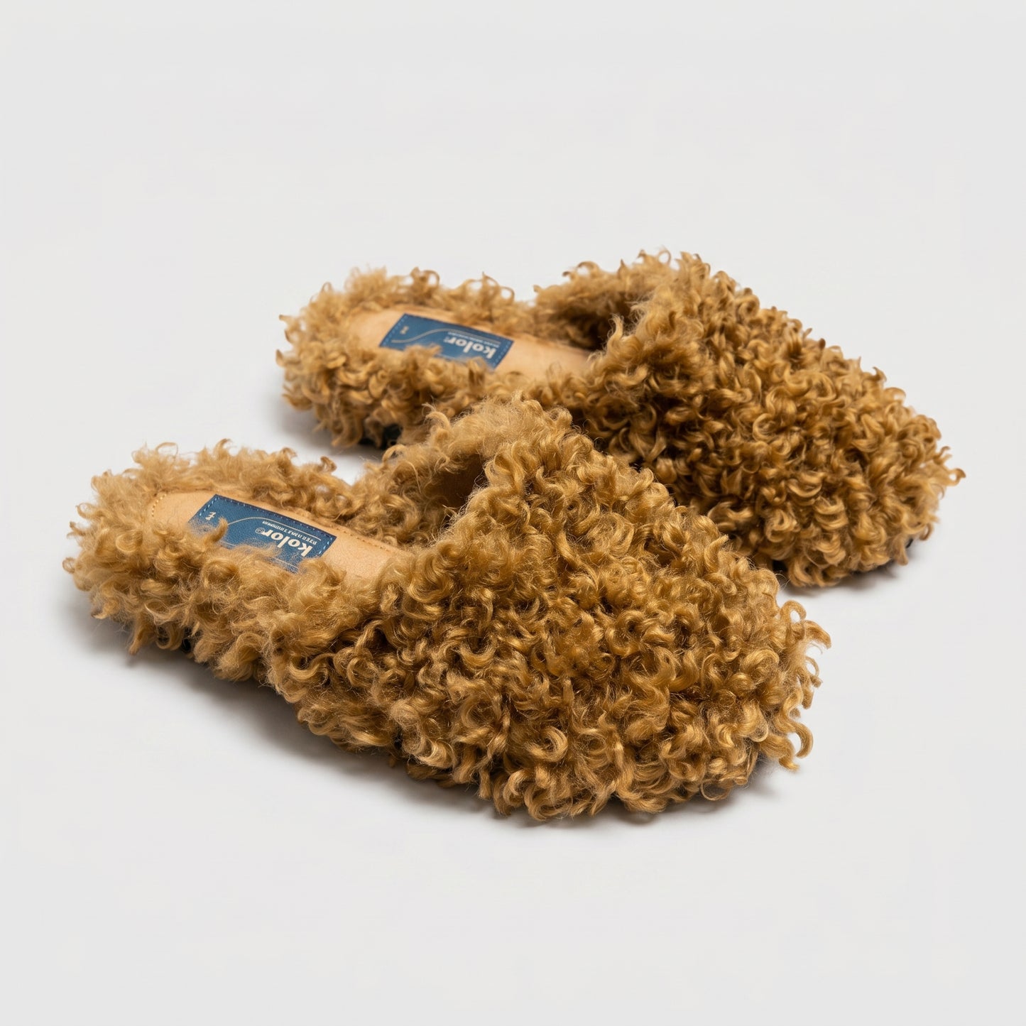 Curly Shearling Slip-On Mules