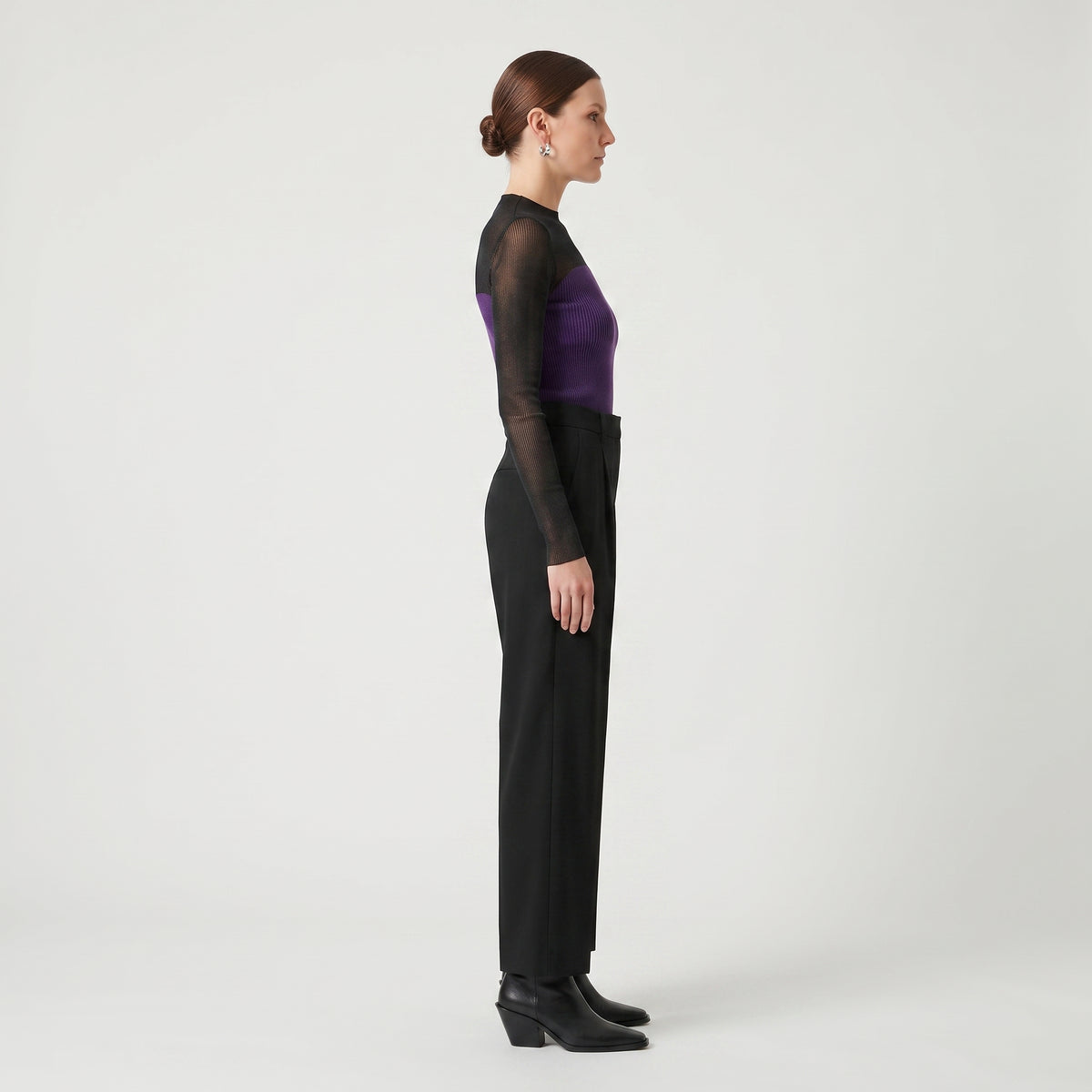 Colorblock Ribbed Knit Top