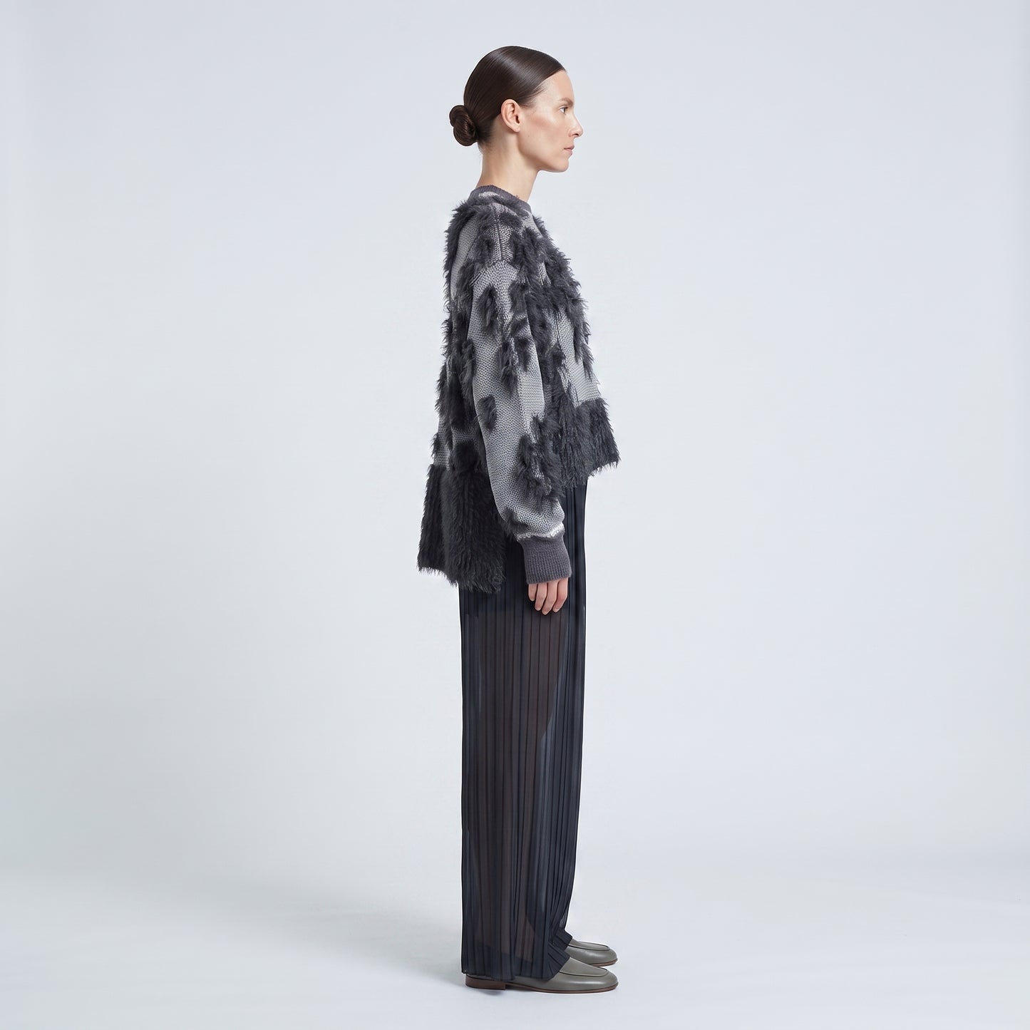 Textured Shaggy Knit Sweater