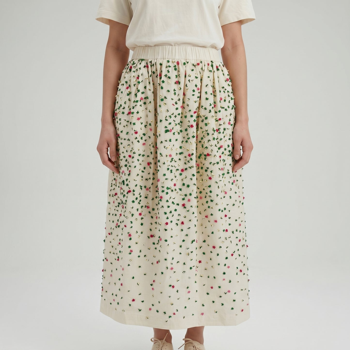 Floral Print Midi Skirt