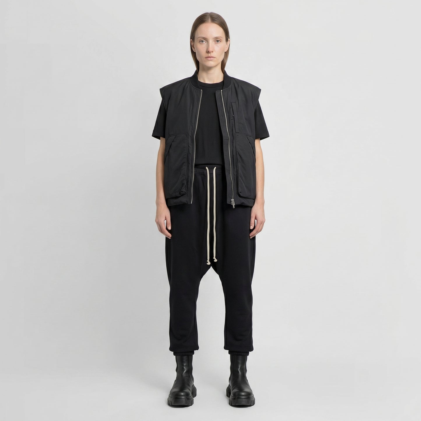 Dropped Crotch Drawstring Sweatpants