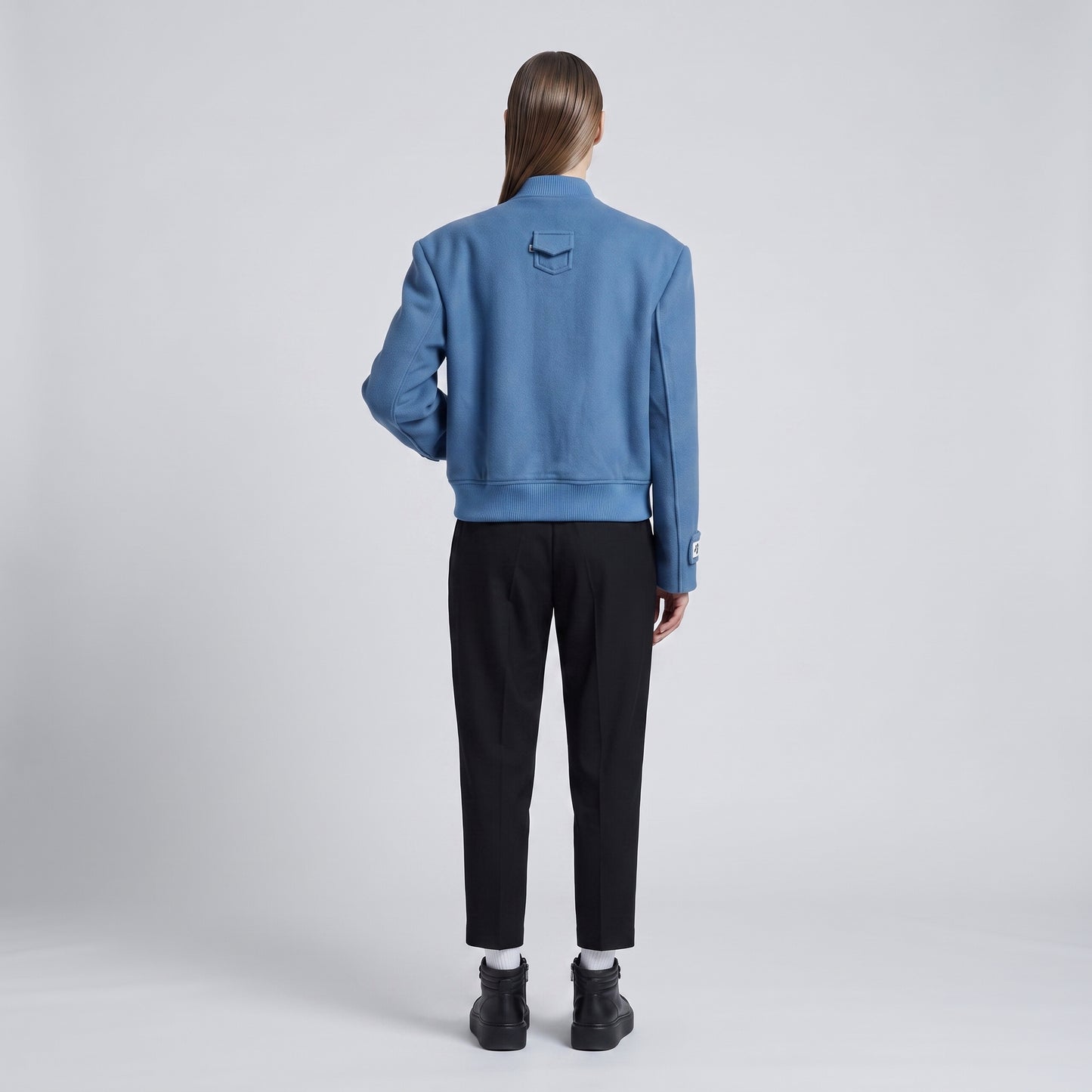 Structured Wool Bomber Jacket