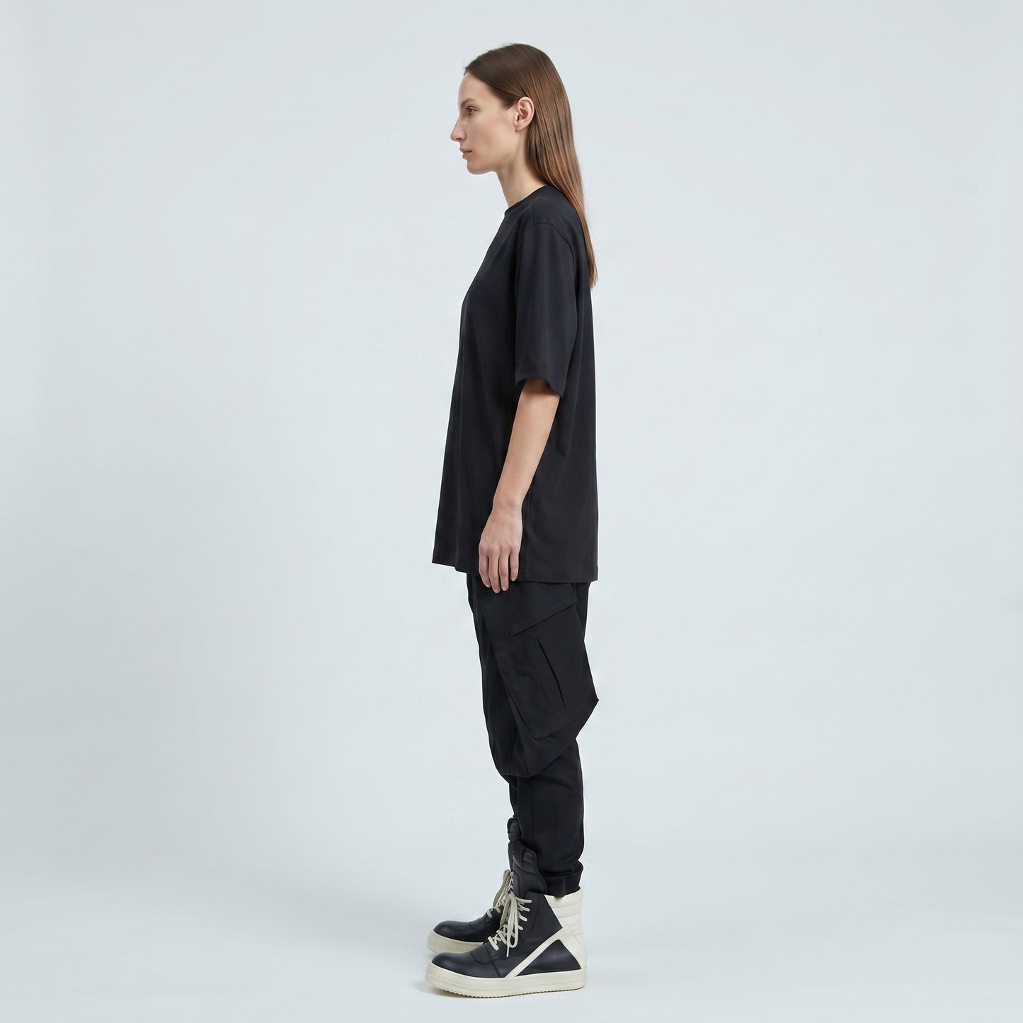 Minimalist Black Crewneck Tee