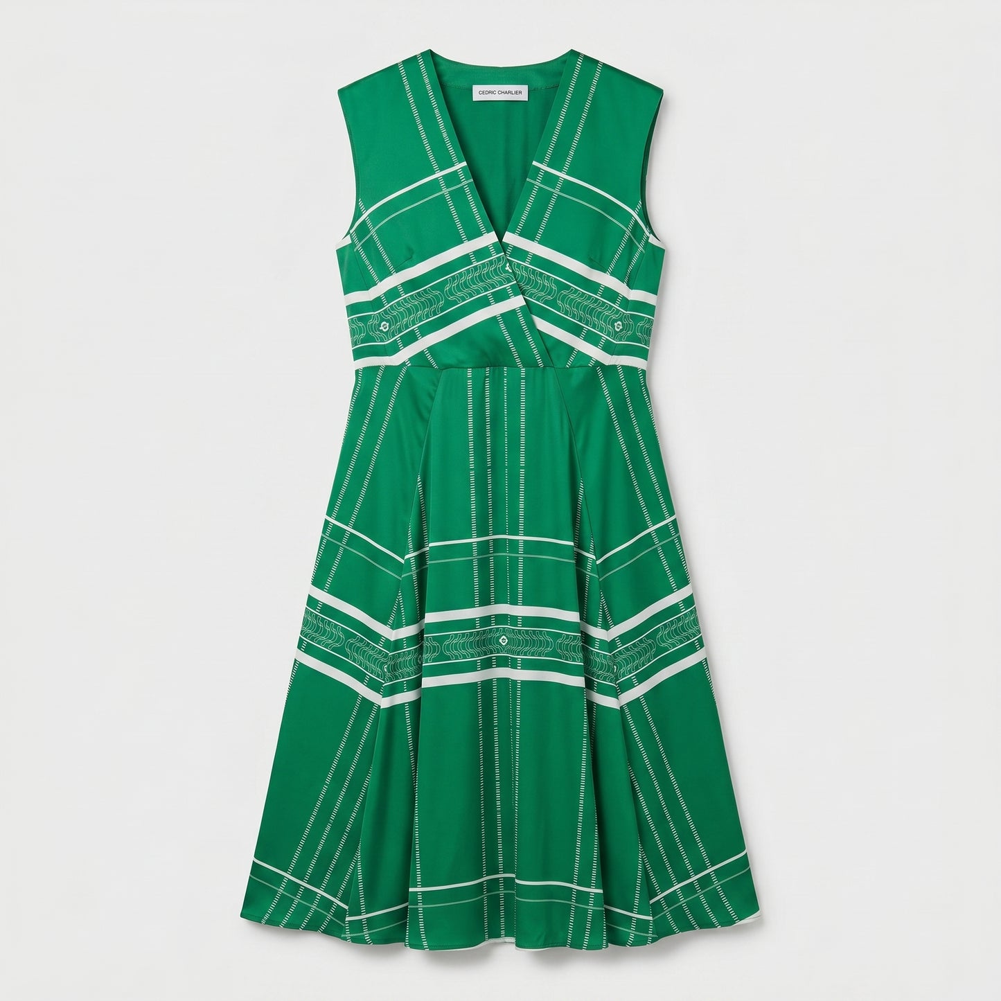 Graphic Print V-Neck Dress
