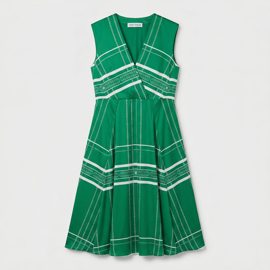 Graphic Print V-Neck Dress