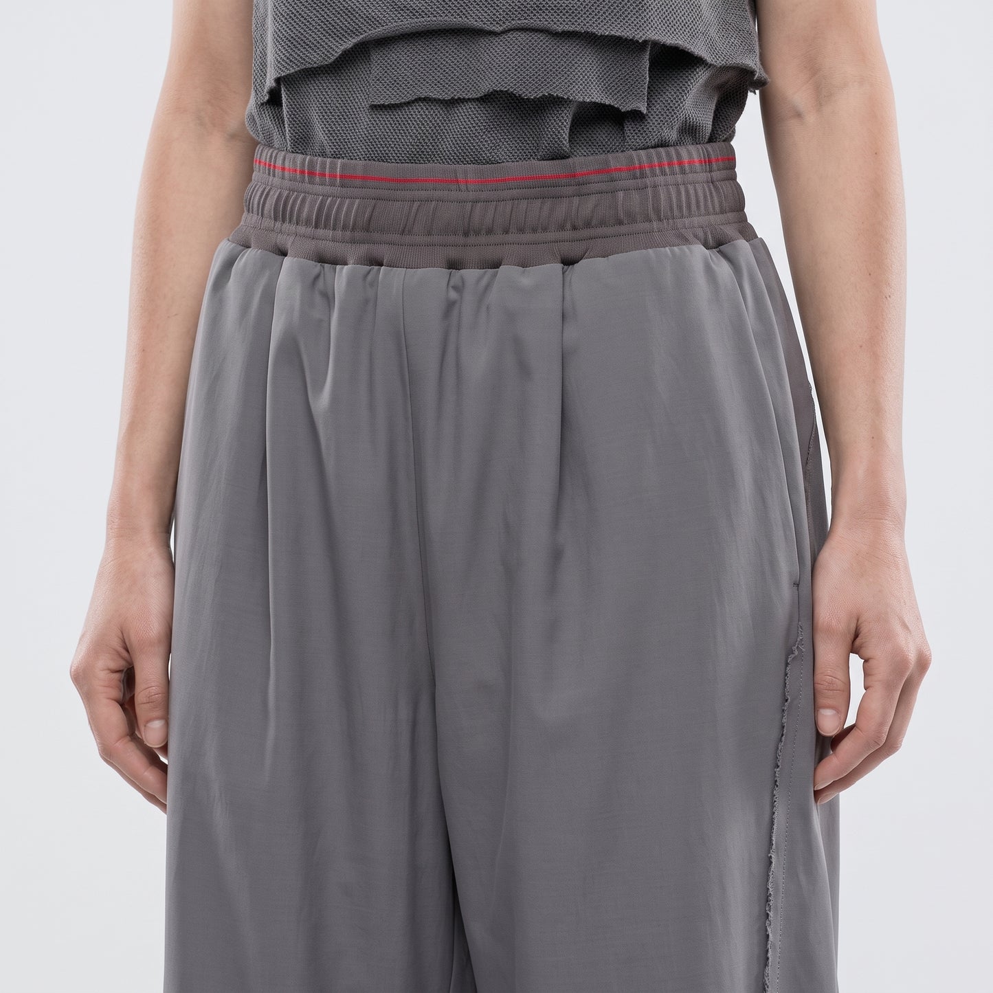 Cropped Wide Leg Jersey Trousers