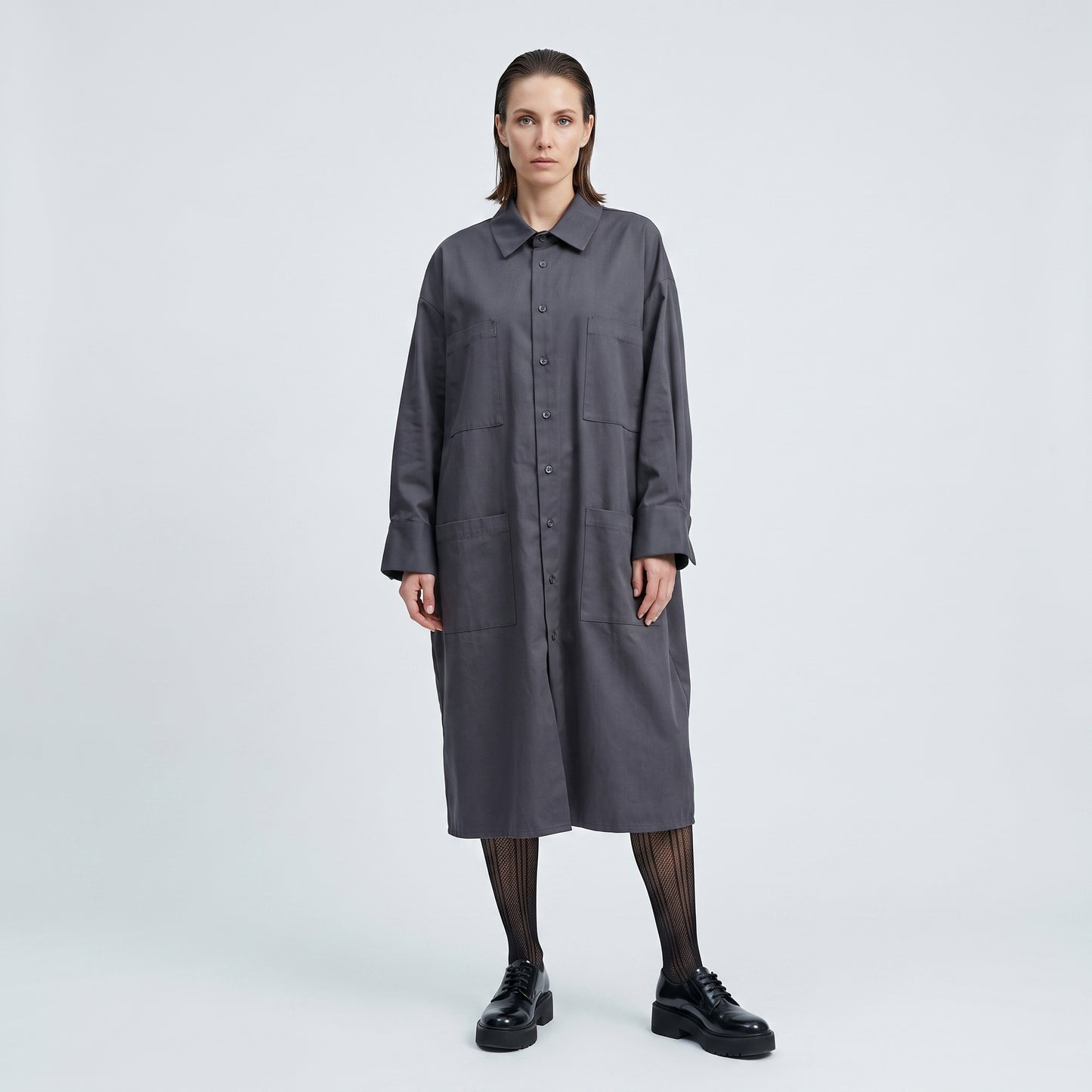Utility Oversized Cotton Shirt