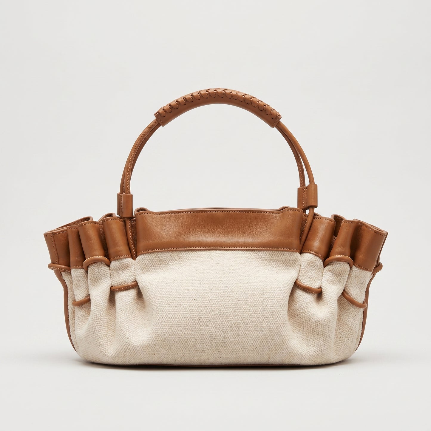 Canvas and Leather Tote Bag