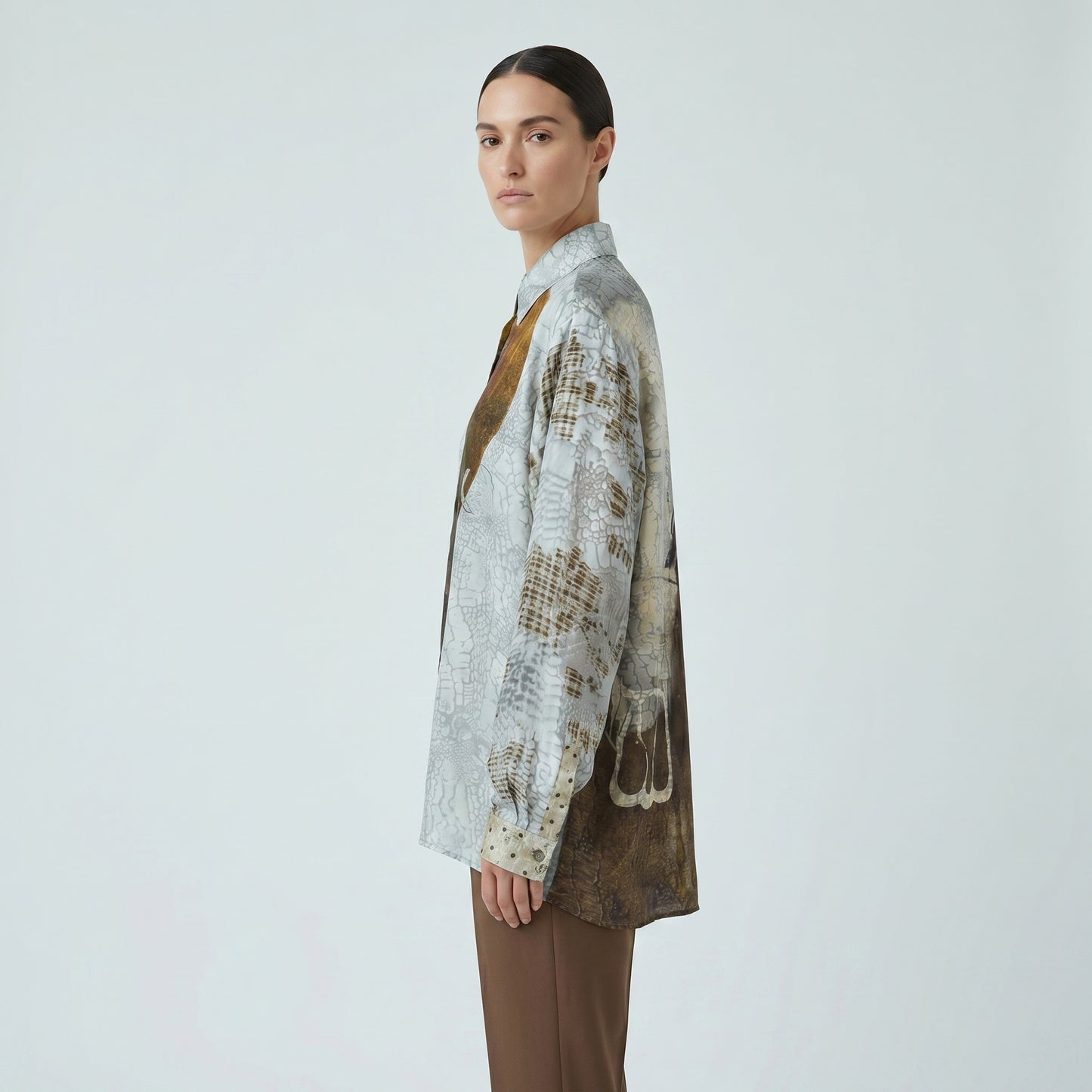Artistic Patchwork Graphic Shirt