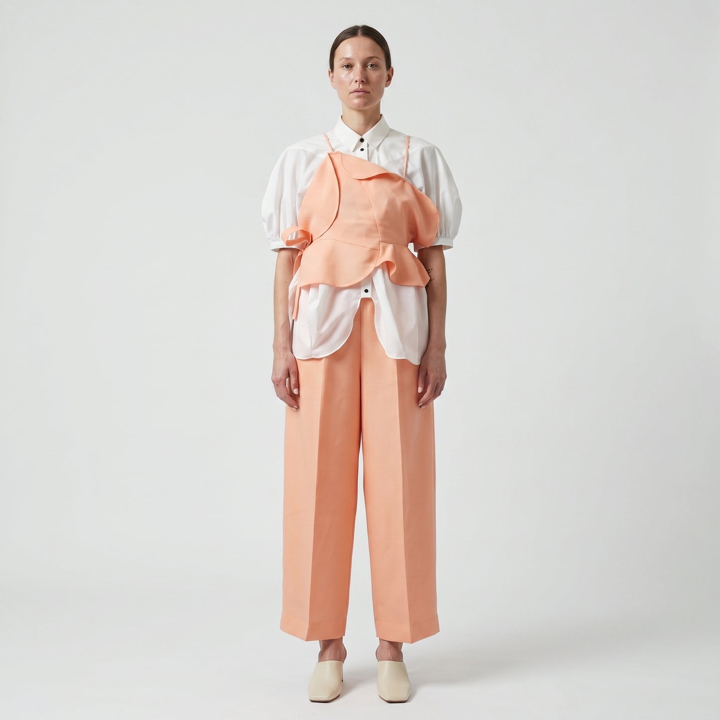 Elastic Waist Wide Leg Trousers