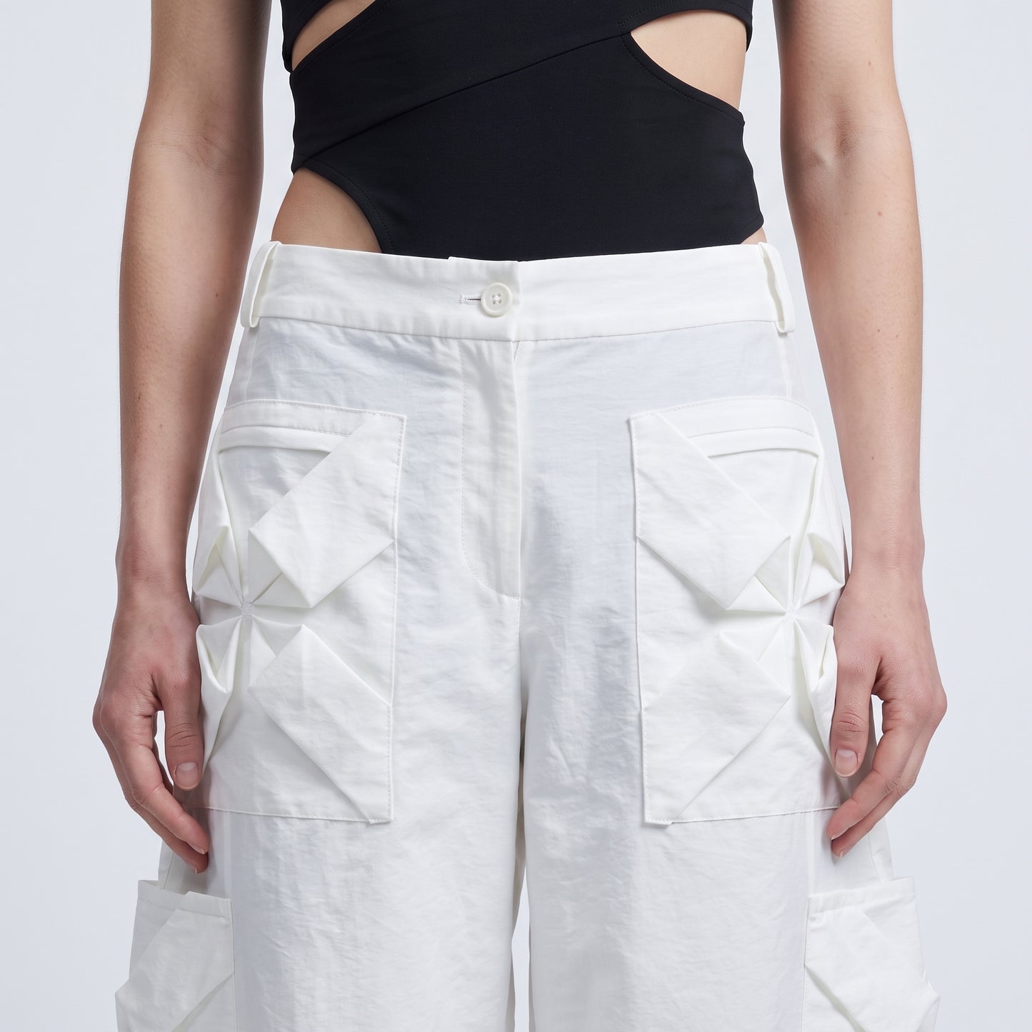 Architectural Origami Detail Cargo Trousers