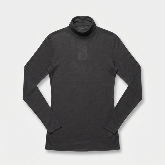 Essential Charcoal Turtleneck Top