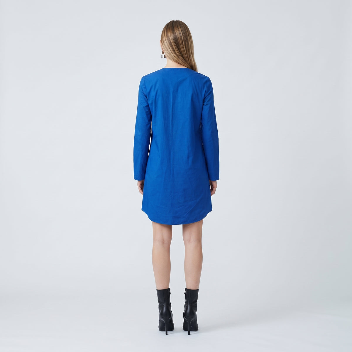 Blue Contrast Detail Long Sleeve