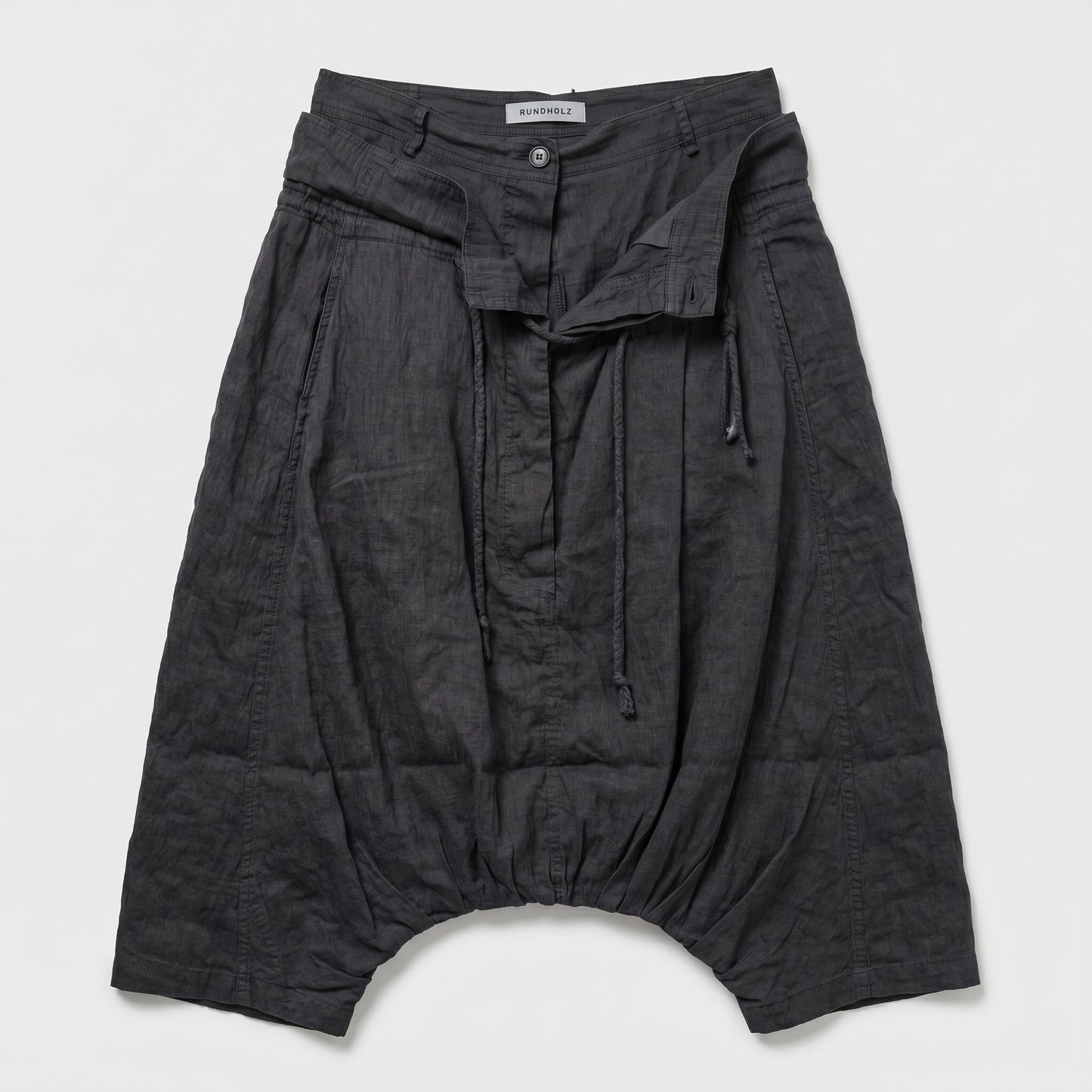 Relaxed Charcoal Dropped Cropped Trousers