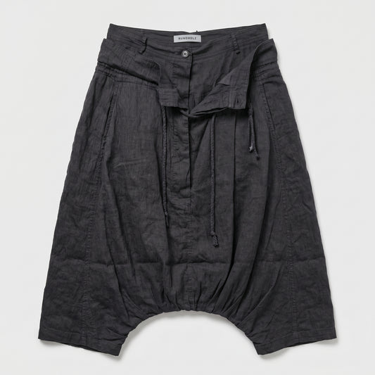 Relaxed Charcoal Dropped Cropped Trousers