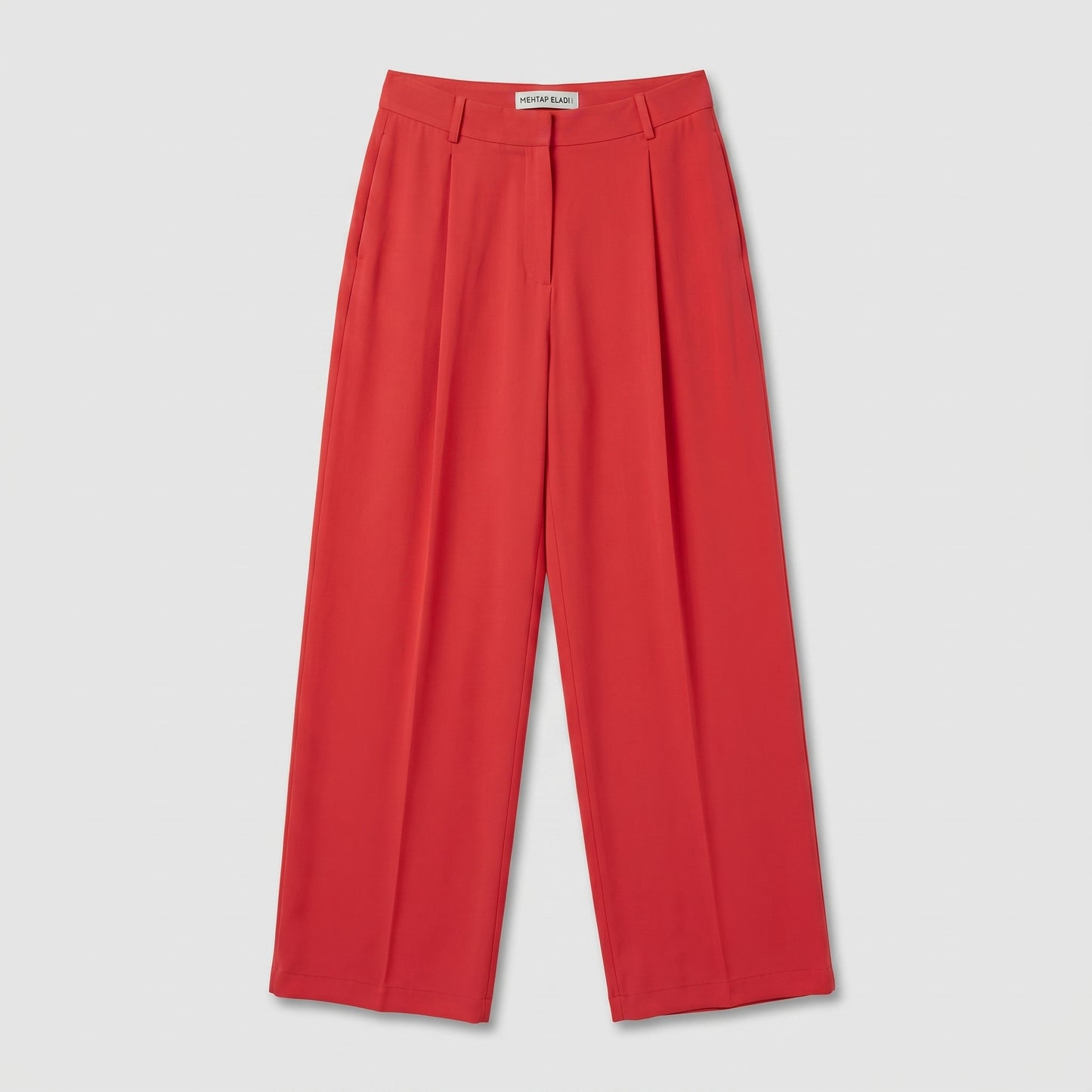 Wide-Leg Pleated Tailored Trousers