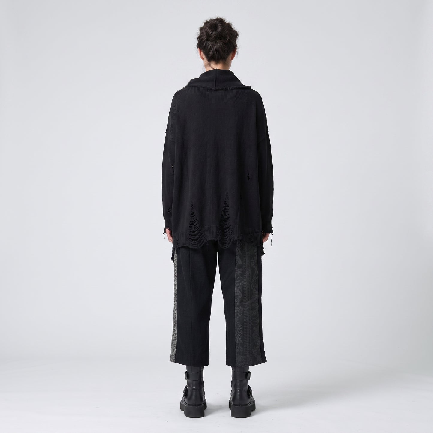 Embossed Floral Tailored Trousers