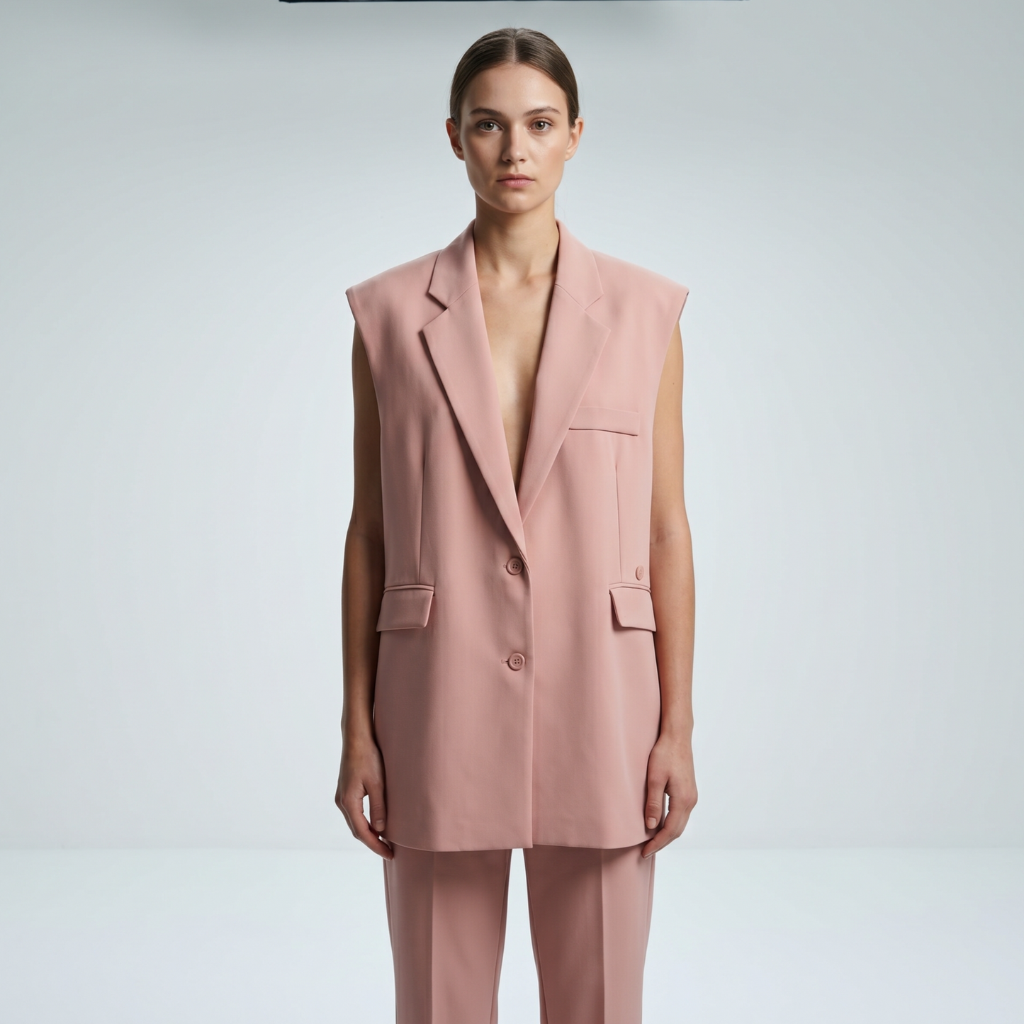 Tailored Sleeveless Blazer Vest