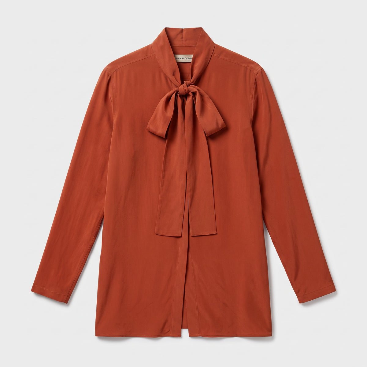 Silk Pussybow Tie Blouse