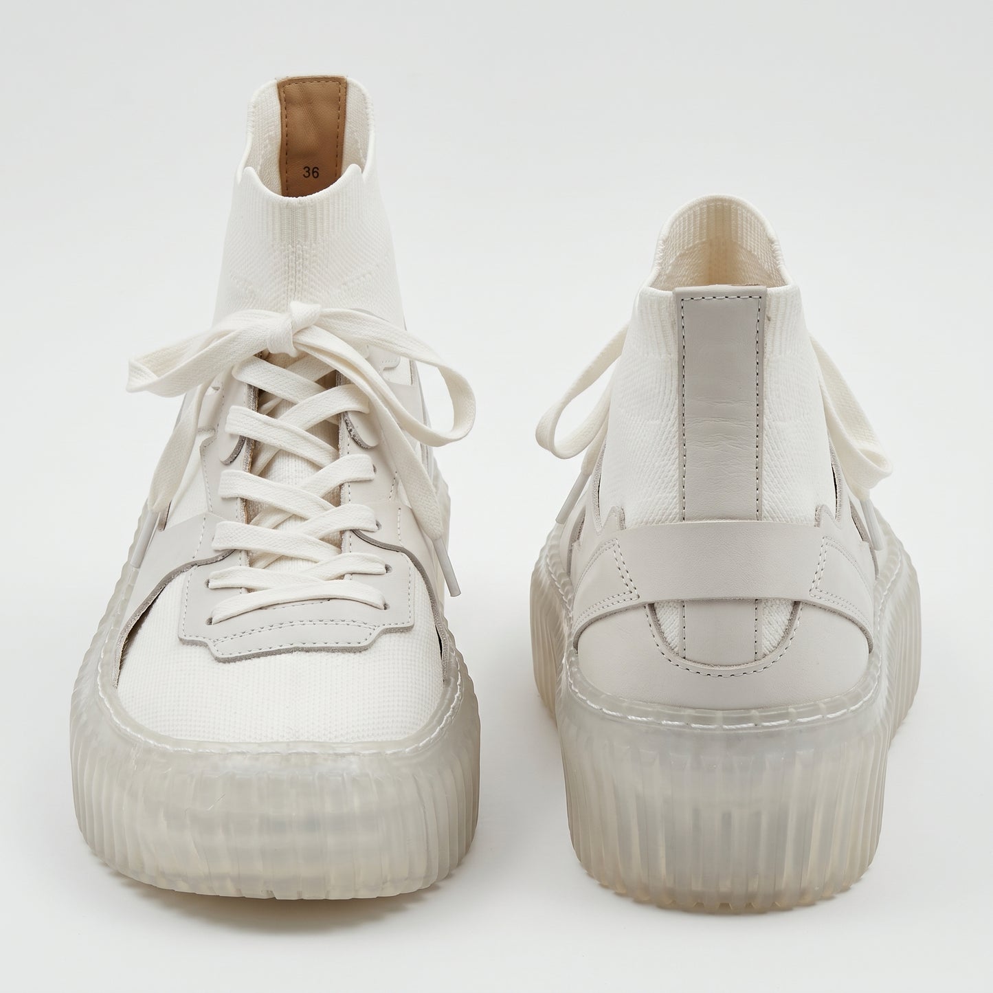 Modern Sculptural High Top Sneakers
