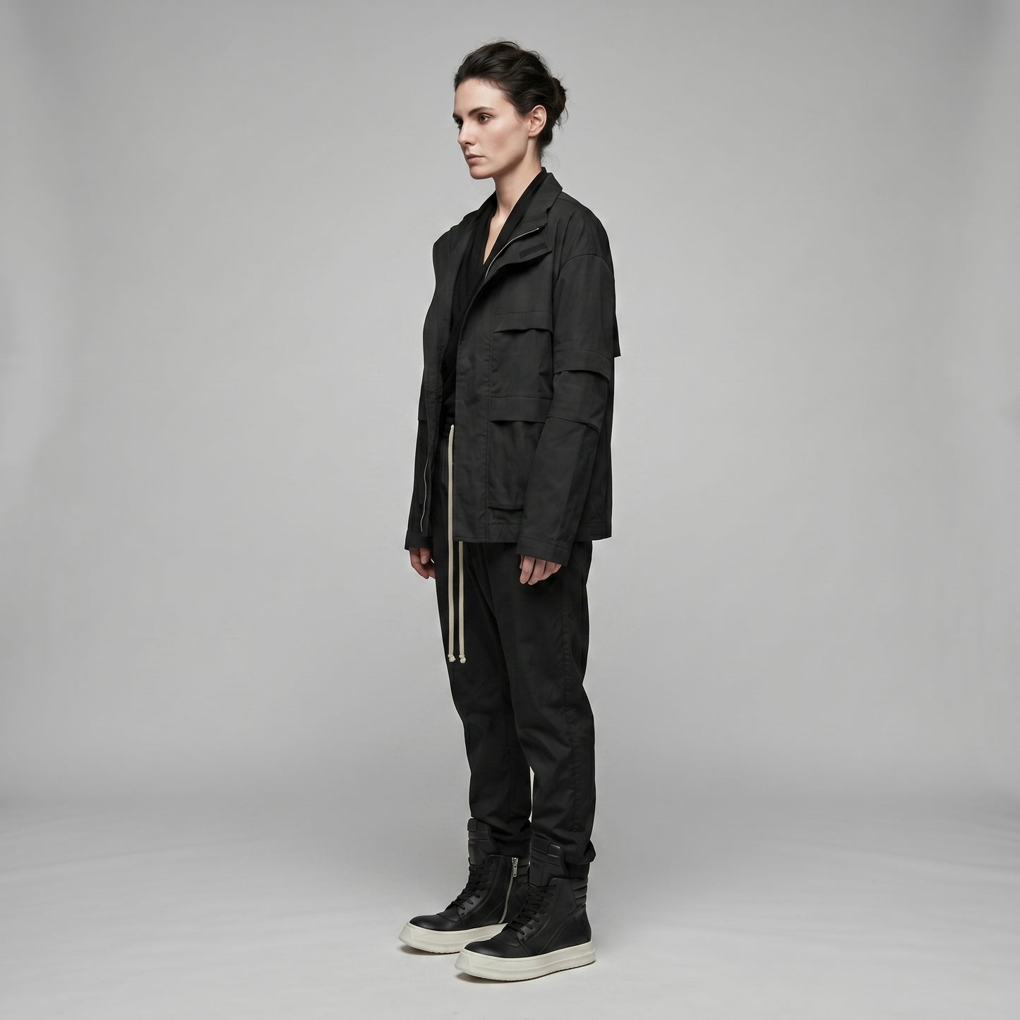 Drop Crotch Drawstring Trousers