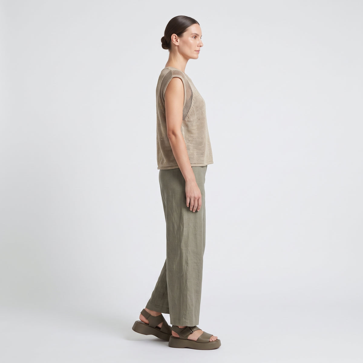 Open Knit Mesh Tank Top