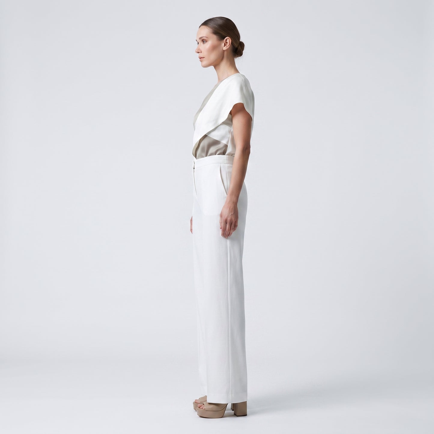 Classic White Tailored Trousers