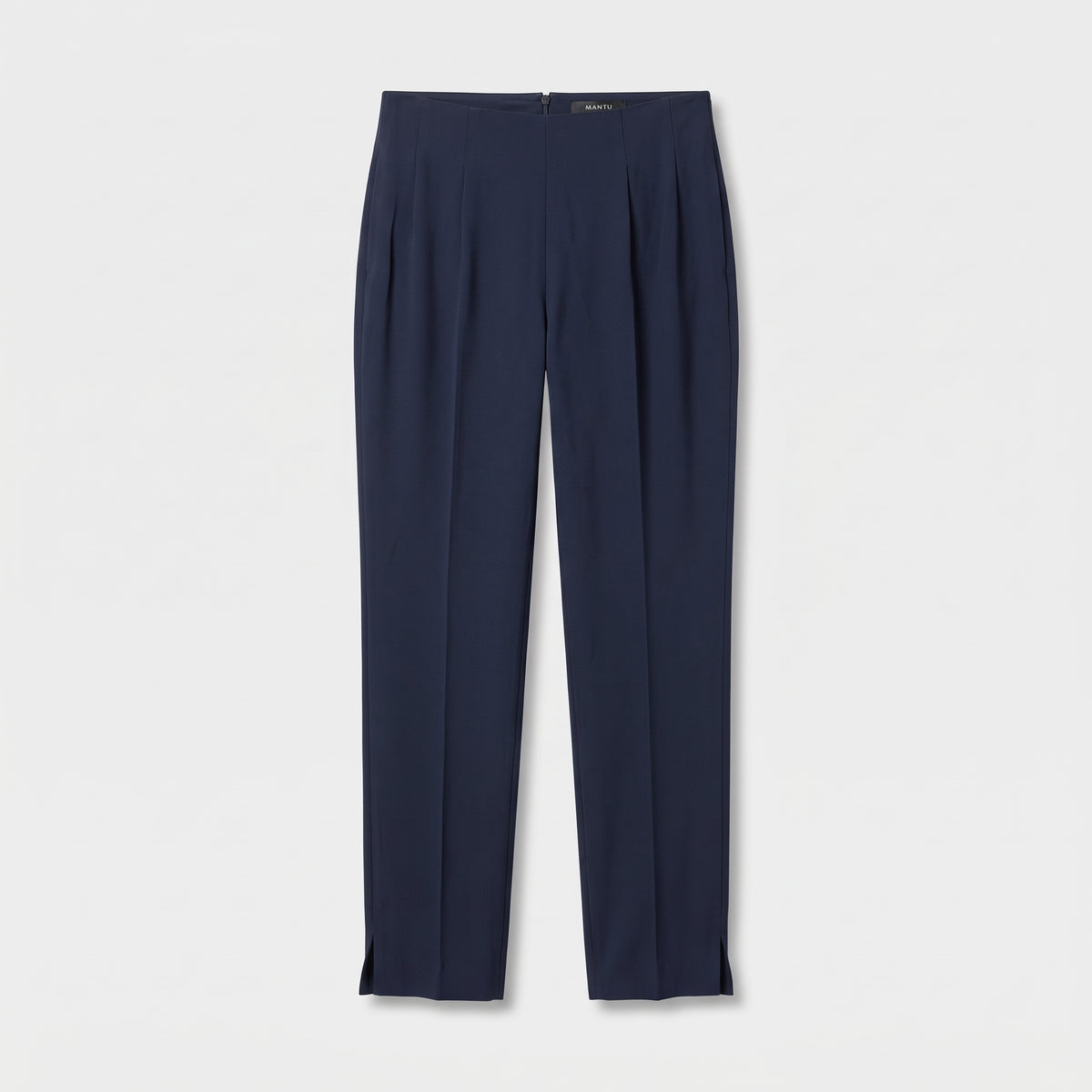 Tailored Navy Crepe Trousers