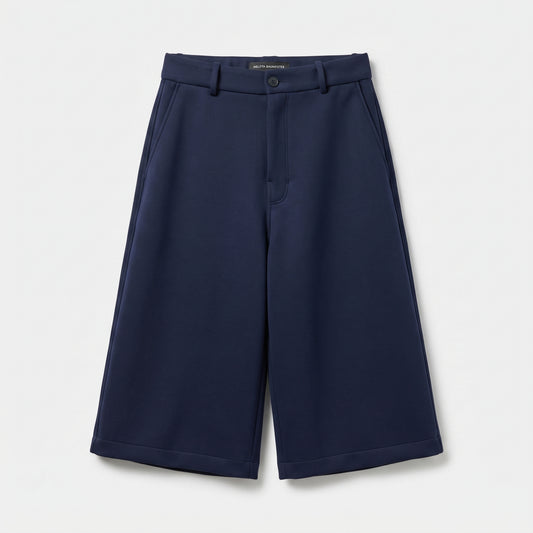 Tailored Navy Culotte Shorts