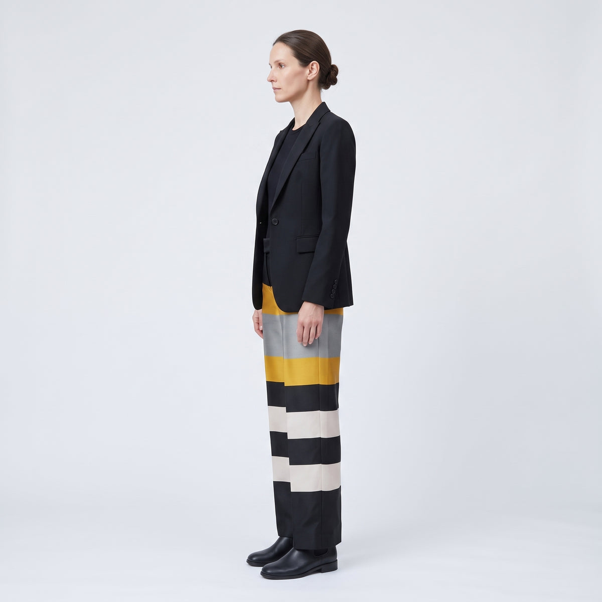 Bold Striped Tailored Trousers