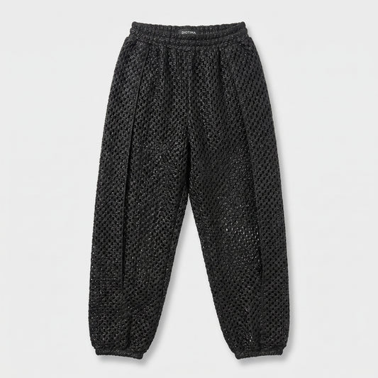 Open Knit Black Trousers