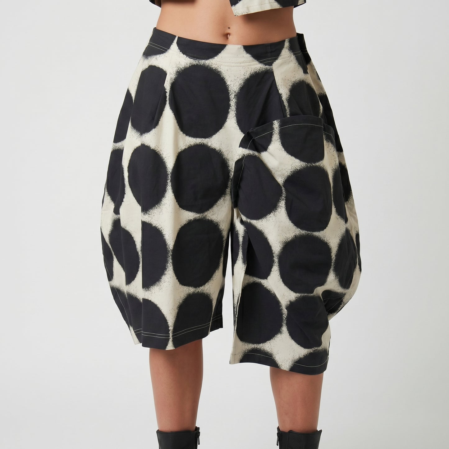 Abstract Polka Dot Culottes