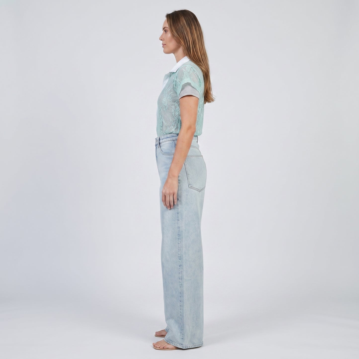 Light Wash Wide Leg Jeans