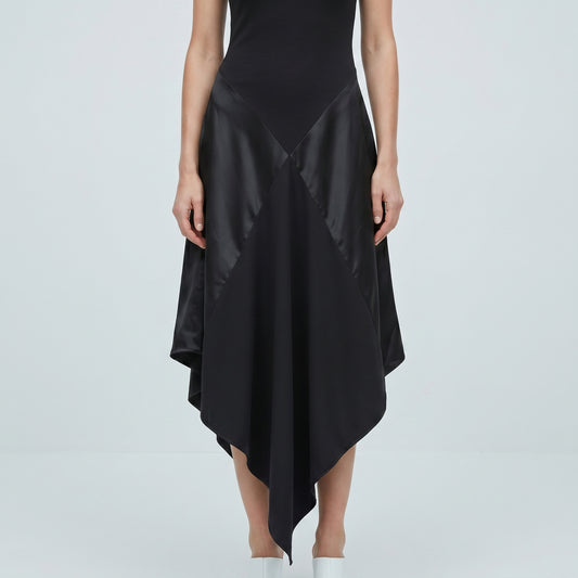 Asymmetric Paneled Tank Dress