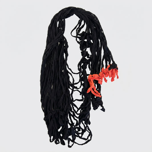 Artisan Contrast Fringe Necklace