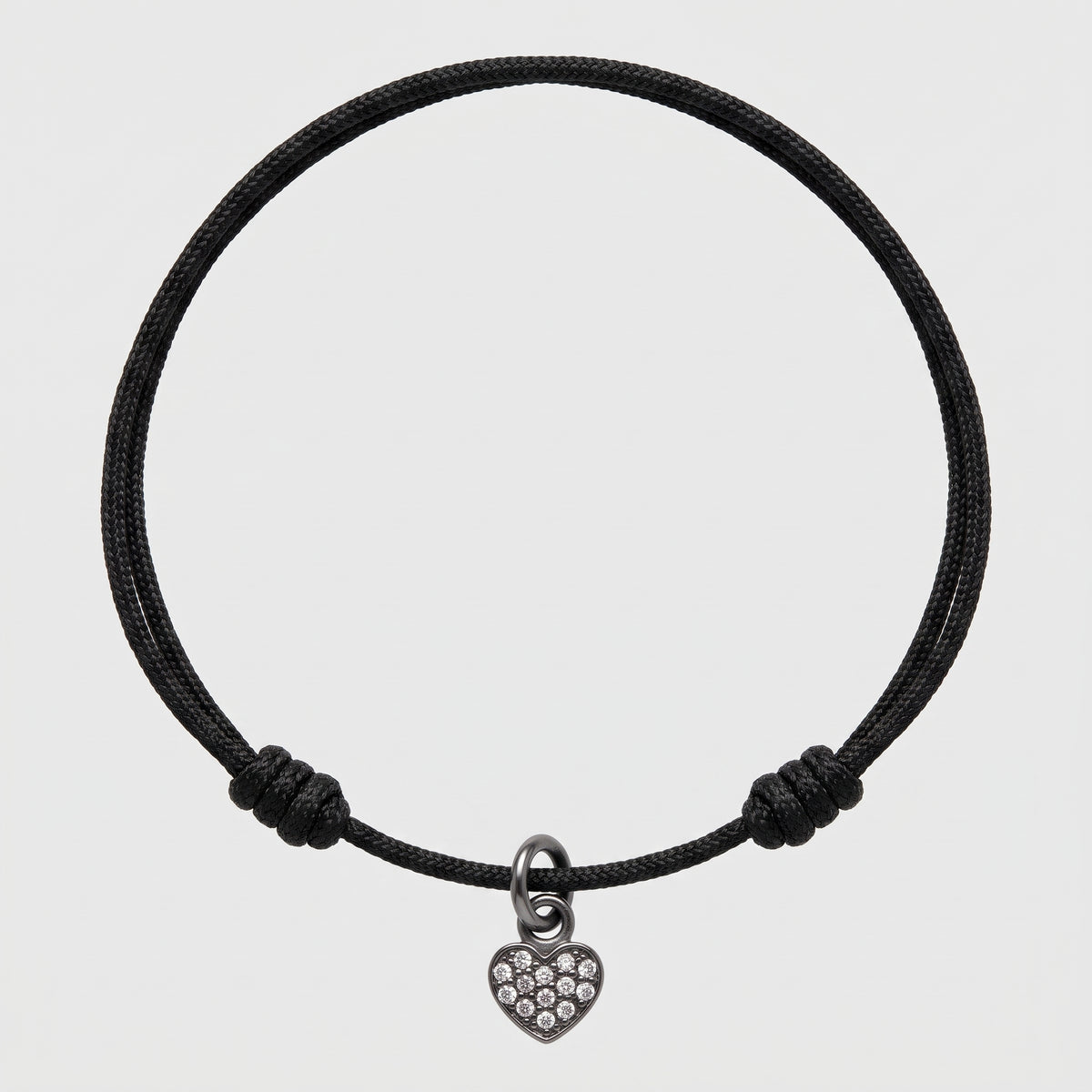 Crystal Heart Cord Bracelet