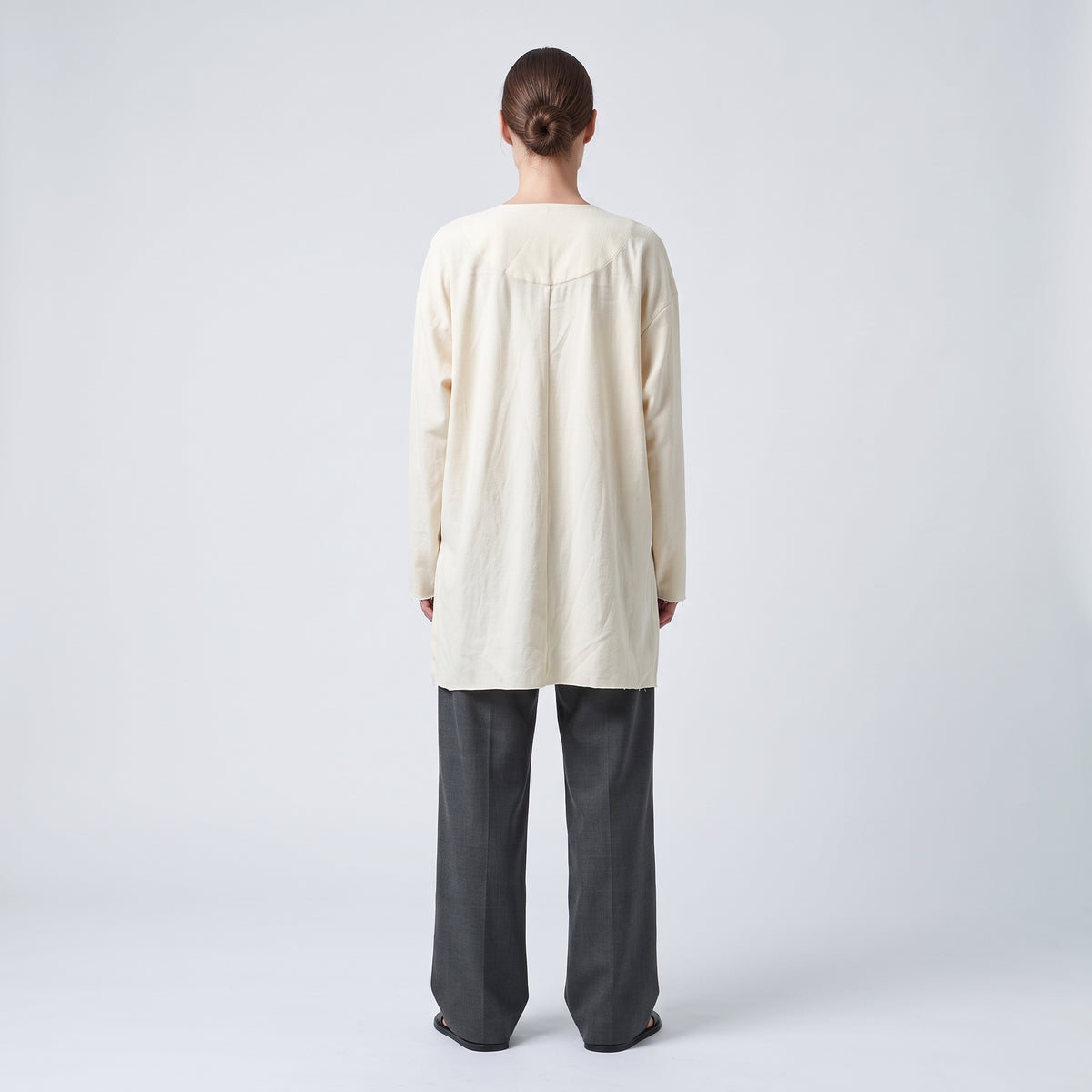 Draped Cowl Neck Cotton Top