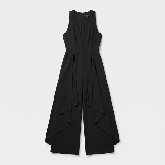 Sleeveless Drape Front Jumpsuit